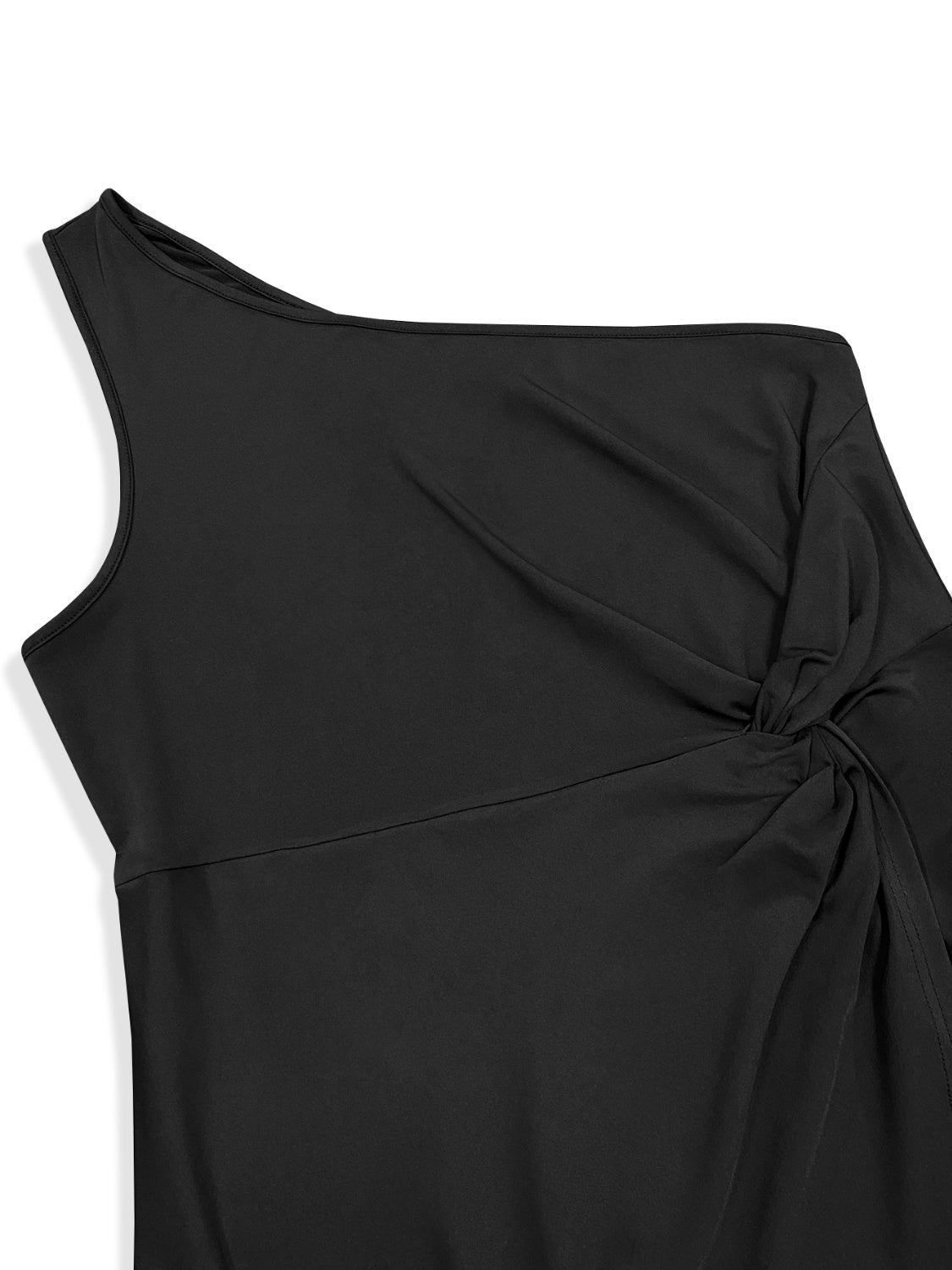 Dress - Twisted One Shoulder Sleeveless Midi