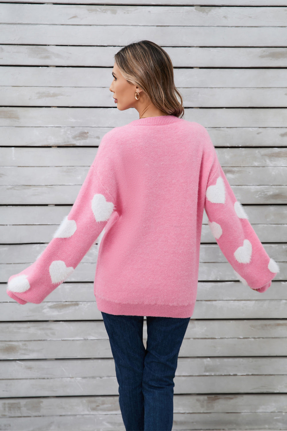 Valentines - Sweater - Angel Wings - Heart Print