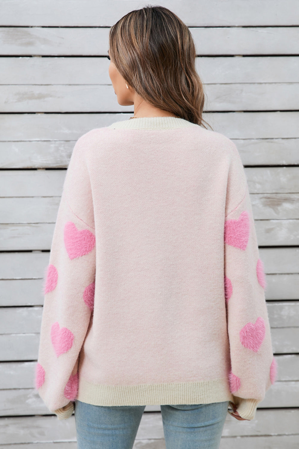 Valentines - Sweater - Angel Wings - Heart Print